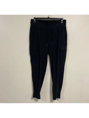 Athleta Pull on Cargo Joggers Black size 10